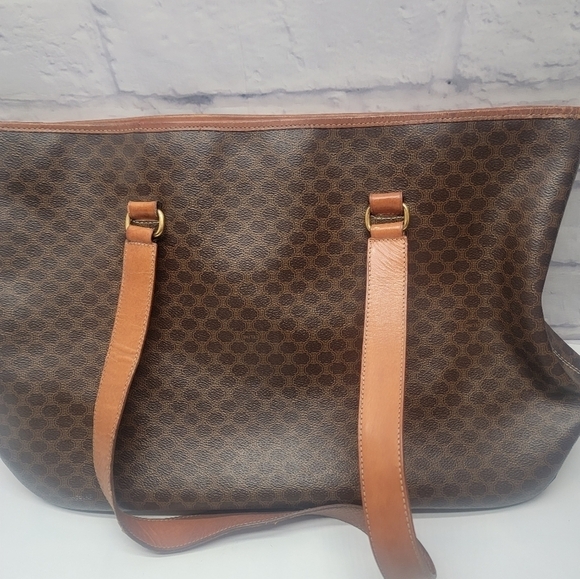 CELINE Women's Macadam Vintage Monogram Tote Bag M94 PVC Brown Good Condition - Picture 6 of 10